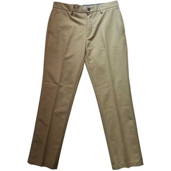 Other - Men's Slim Fit Dress Pants Flat Front Size 31x29 Khaki Solid